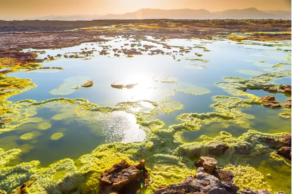 Colorful geothermal landscape at Dallol